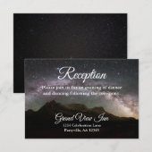 Carte D'accompagnement Réception de mariage Starry Mountain Sky (Devant / Derrière)