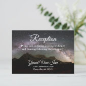 Carte D'accompagnement Réception de mariage Starry Mountain Sky (Debout devant)