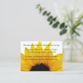 Carte D'accompagnement Réception de mariage Sunflower Navy (Debout devant)
