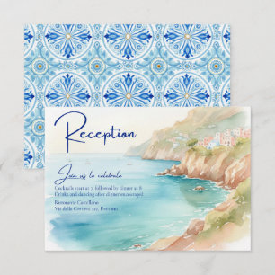 Carte D'accompagnement Réception de mariage sur la côte d'Amalfi Italie