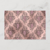 Carte D'accompagnement Réception de mariage sur le thème du vin rose et o (Dos)