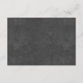 Carte D'accompagnement Réception de mariage sur tableau noir de tournesol (Dos)