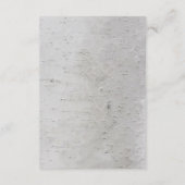 Carte D'accompagnement Réception de mariage sur un bouleau au cœur sculpt (Dos)