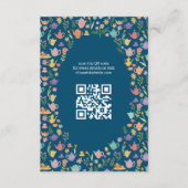 Carte D'accompagnement Réception de mariage Tea Party Code QR personnalis (Devant)
