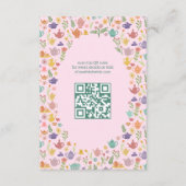 Carte D'accompagnement Réception de mariage Tea Party Code QR personnalis (Devant)