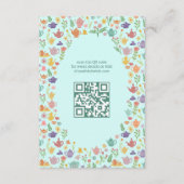 Carte D'accompagnement Réception de mariage Tea Party Code QR personnalis (Devant)