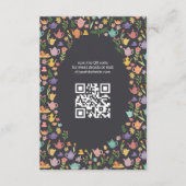 Carte D'accompagnement Réception de Mariage Tea Party Code QR PERSONNALIS (Devant)