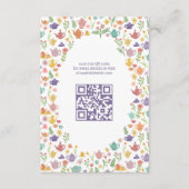 Carte D'accompagnement Réception de mariage Tea Party Code QR personnalis (Devant)