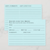 Carte D'accompagnement Réception de mariage Teal et Bleu Clair Double Fac (Devant / Derrière)