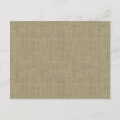 Carte D'accompagnement Réception de mariage Toile de Jute et Ruban (Dos)