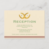 Carte D'accompagnement Réception de mariage Western Horseshoes (Devant)