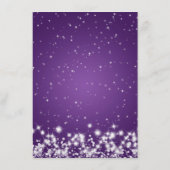 Carte D'accompagnement Réception de mariage Winter Sparkle Violet (Dos)