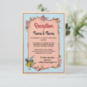 Carte D'accompagnement Réception de mariage Wonderland Flower Rabbit (Debout devant)