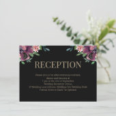 Carte D'accompagnement Réception de Monogramme Floral d'or de Bourgogne m (Debout devant)