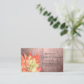 Carte D'accompagnement Réception de pêche de succulent à bout orange aqua (Debout devant)