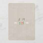 Carte D'accompagnement Réception de pique-nique BOHO Roses de bébé Respir (Dos)