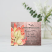 Carte D'accompagnement Réception de succulent à pointe orange aquarelle p (Debout devant)