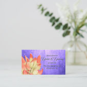 Carte D'accompagnement Réception de succulente à pointe orange aquarelle (Debout devant)