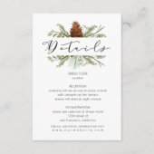 Carte D'accompagnement Réception de verdure en forêt de pins d'hiver (Devant)