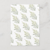 Carte D'accompagnement Réception de verdure en forêt de pins d'hiver (Dos)