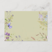 Carte D'accompagnement Réception des Fleurs sauvages de sage de Lavande e (Dos)
