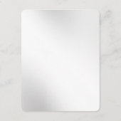 Carte D'accompagnement Réception des Flocons de Neige Argentés (Dos)