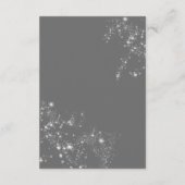 Carte D'accompagnement Réception Diamond Gris & Blanc Gris Moderne (Dos)