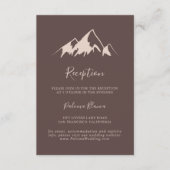 Carte D'accompagnement Réception du Mariage campagnard Clear Mountain (Devant)