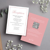 Carte D'accompagnement Réception du script de calligraphie rose vif RSVP