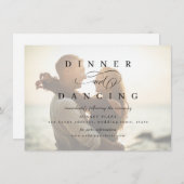 Carte D'accompagnement Réception d'un mariage avec une photo de script ro (Devant / Derrière)