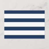 Carte D'accompagnement Réception élégante à l'écriture de M. et Mme Navy (Dos)