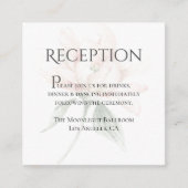 Carte D'accompagnement Réception Élégante Fleurie Rustique Neutre (Devant)