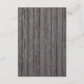 Carte D'accompagnement Réception en bois de grange avec tournesols et gui (Dos)