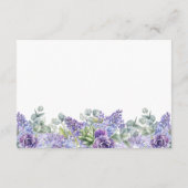 Carte D'accompagnement Réception en ligne du Mariage Floral Violet (Dos)