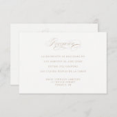 Carte D'accompagnement Réception et directions en langue espagnole (Devant / Derrière)