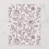 Carte D'accompagnement Réception et site Web Mariage rose pâle (Dos)