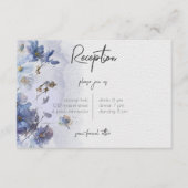 Carte D'accompagnement Réception Fleur sauvage moderne Periwinkle Bleu (Devant)