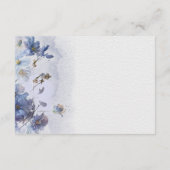 Carte D'accompagnement Réception Fleur sauvage moderne Periwinkle Bleu (Dos)