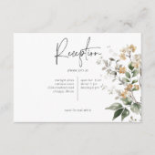 Carte D'accompagnement Réception Fleur sauvage Rustique Delicate Tan Fall (Devant)