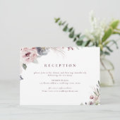 Carte D'accompagnement Réception fleurie boho rustique et poussiéreuse (Debout devant)