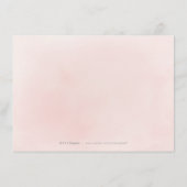 Carte D'accompagnement Réception fleurie boho rustique prune et rose pous (Dos)