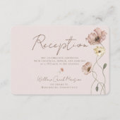 Carte D'accompagnement Réception Fleurs de Pavot d'Islande Aquarelle Bohè (Devant)