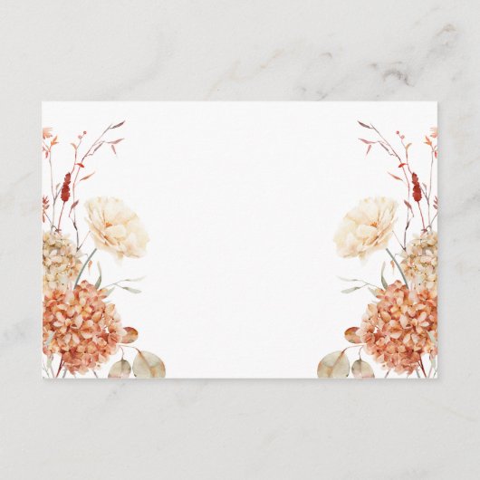 Carte D'accompagnement Réception Florale Boho Boho Boho Boho Épicée (Dos)