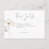 Carte D'accompagnement Réception florale Deliche moderne Gris blanc & Or (Dos)