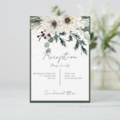 Carte D'accompagnement Réception florale hivernale des baies rustiques (Debout devant)