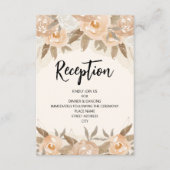 Carte D'accompagnement Réception Florale Rustique Peach (Devant)