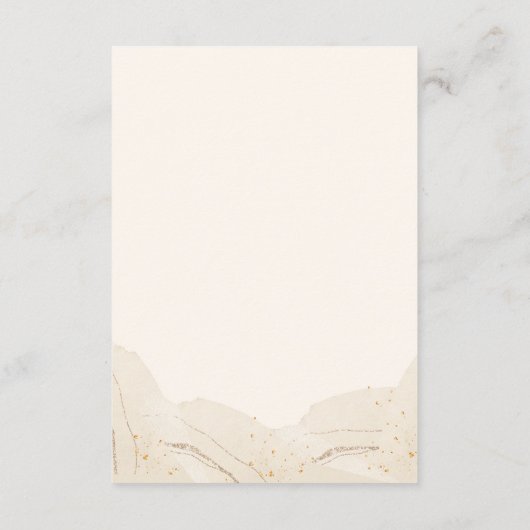 Carte D'accompagnement Réception Florale Rustique Peach (Dos)