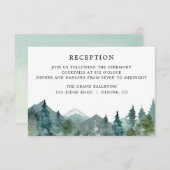 Carte D'accompagnement Réception forêt de montagnes rustiques (Devant / Derrière)