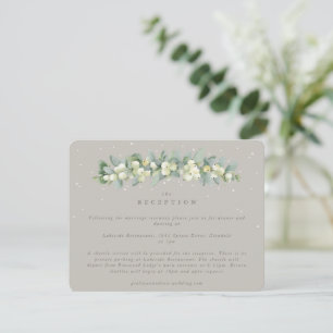 Carte D'accompagnement Réception Greige Snowberry+Eucalyptus Garland