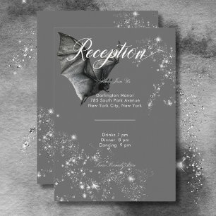 Carte D'accompagnement Réception Halloween Sombre chauve chauve-souris et